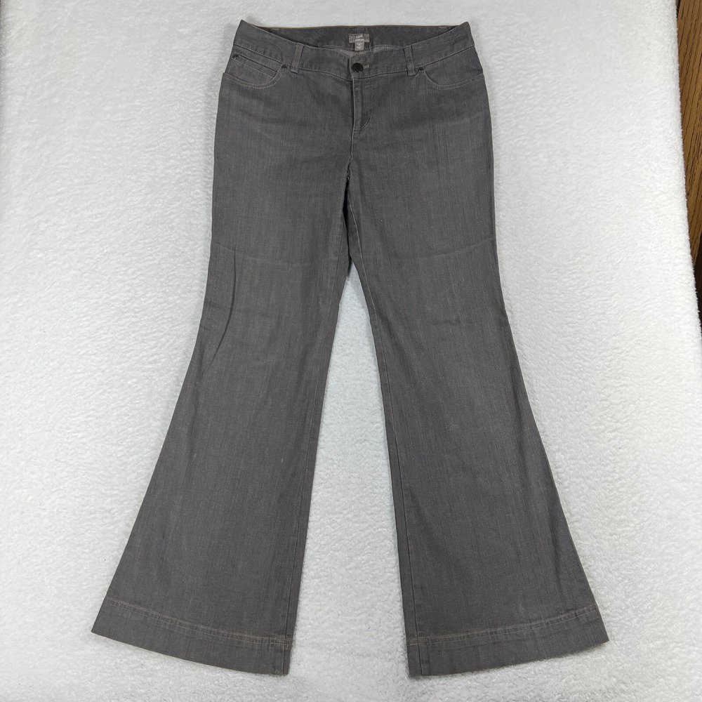 J Jill Flare Leg Stretch Jeans Gray Denim Womens Size 10 (32.5x32) Stretch